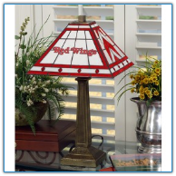 Detroit Red Wings - Stained-Glass Mission-Style Table Lamp
