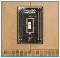 San Antonio Spurs - Single Art Glass Light Switch Cover