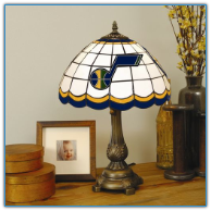 Utah Jazz - Stained-Glass Tiffany-Style Table Lamp