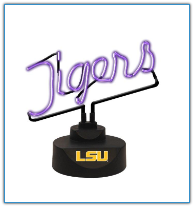 Louisiana State Tigers - Neon Script Table Lamp