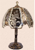 Rose and Butterflies Touch Lamp - Black Chrome