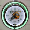 Green Bay Packers1 Double Neon Clock