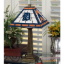 Detroit Tigers - Stained-Glass Mission-Style Table Lamp