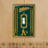 Oakland Athletics - Single Art Glass Light Switch Cover