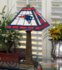 New England Patriots - Stained-Glass Mission-Style Table Lamp