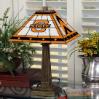 Oklahoma State Cowboys - Stained-Glass Mission-Style Table Lamp