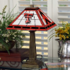 Texas Tech Raiders - Stained-Glass Mission-Style Table Lamp