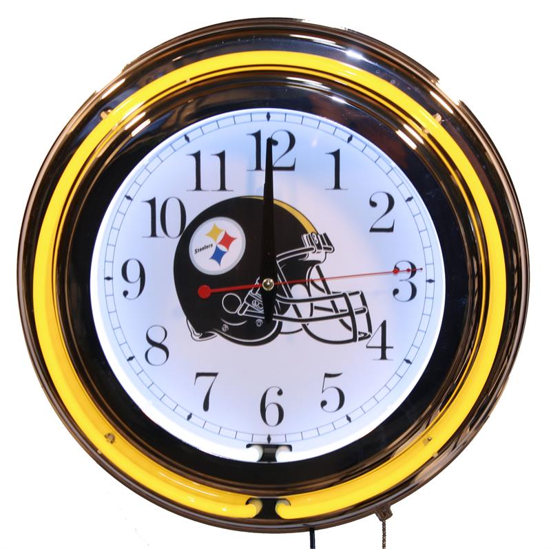 Pittsburgh Steelers Neon Clock at